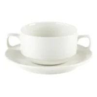 Double Handled Soup Cup & Stand